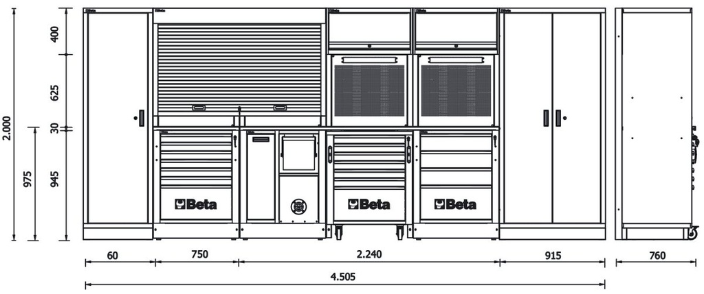 Combinazione arredo officina RSC50 2.0 Beta RSC50 2.0