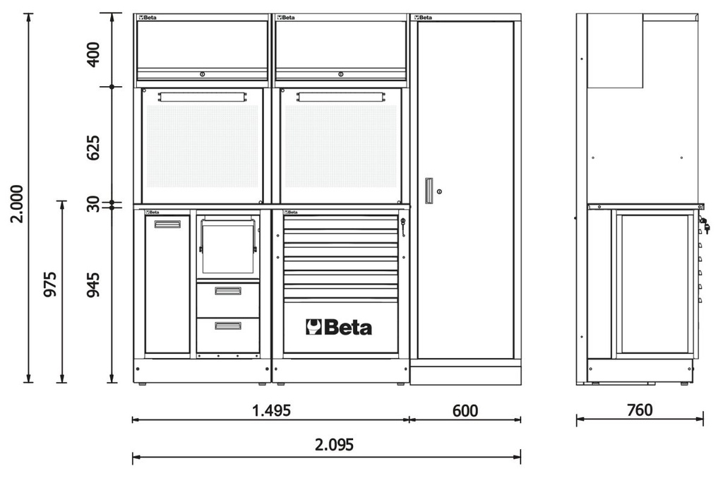 Combinazione arredo officina RSC50 2.0 Beta RSC50 2.0 C