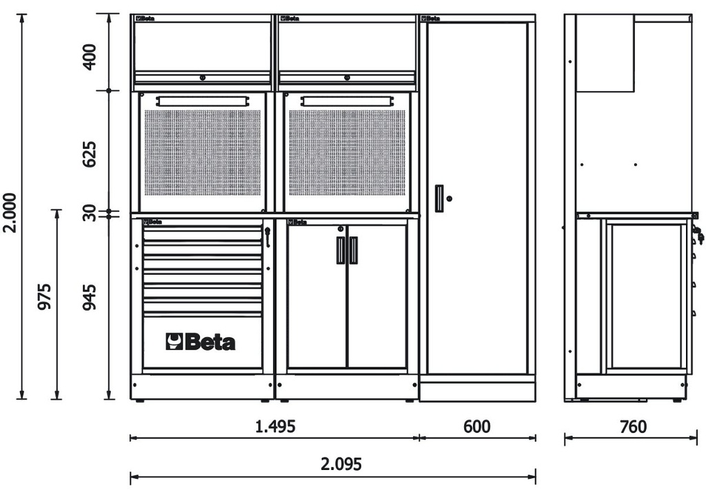 Combinazione arredo officina RSC50 2.0 Beta RSC50 2.0 DX