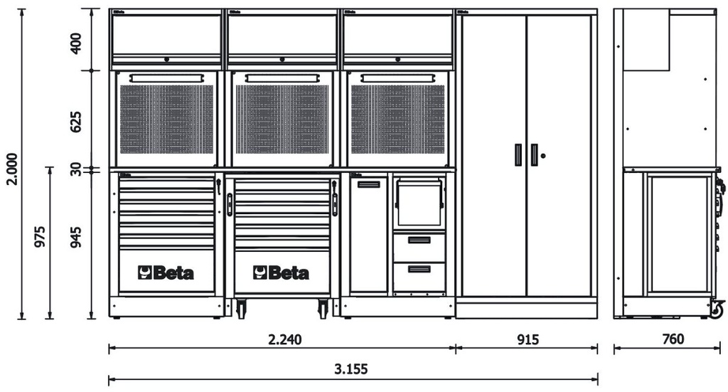Combinazione arredo officina RSC50 2.0 Beta RSC50 2.0 FW