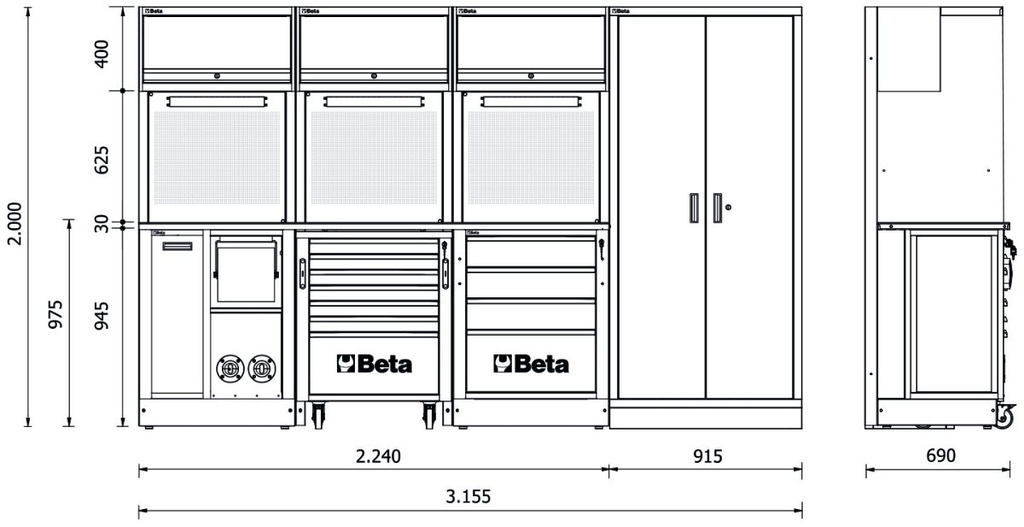 Combinazione arredo officina RSC50 2.0 Beta RSC50 2.0 G