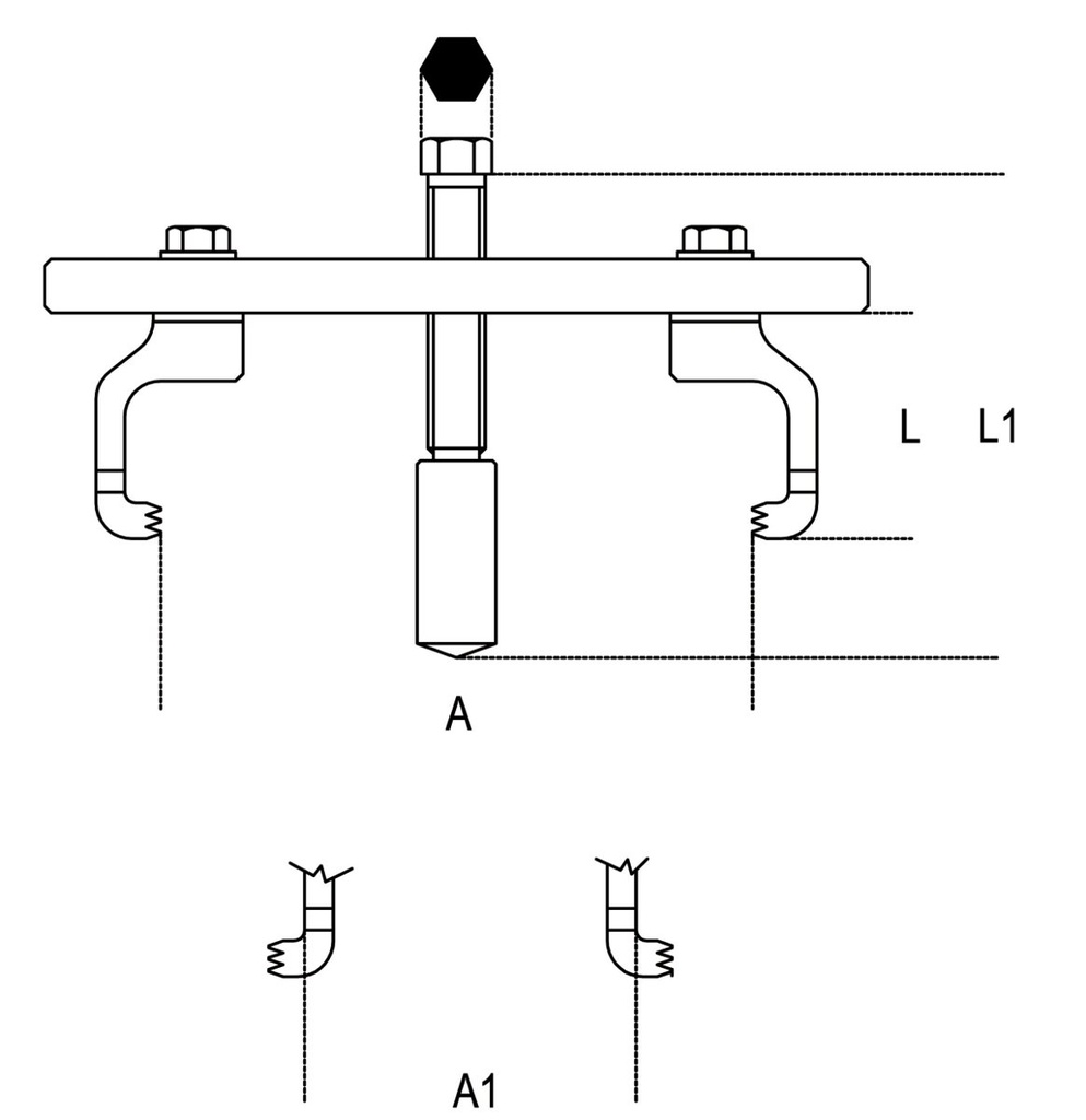 Estrattore per pulegge multigola in valigetta plastica Beta 1529