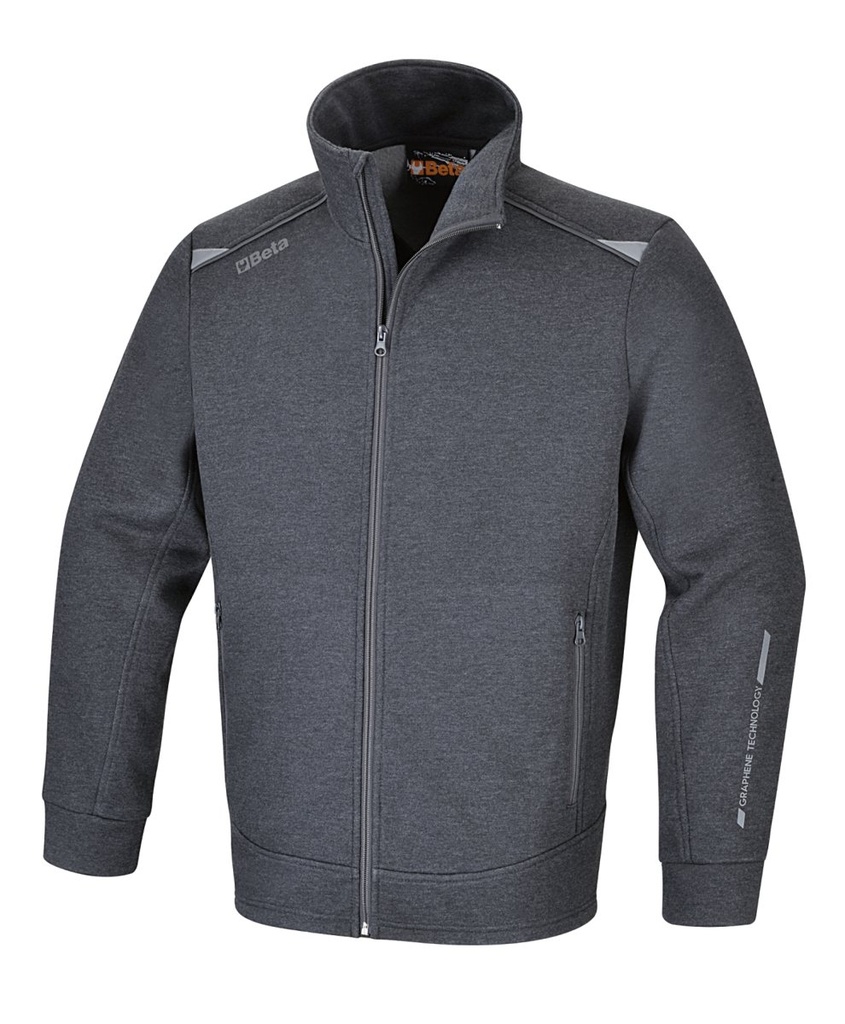 Felpa con zip lunga in graphene Beta 7644GG XXL