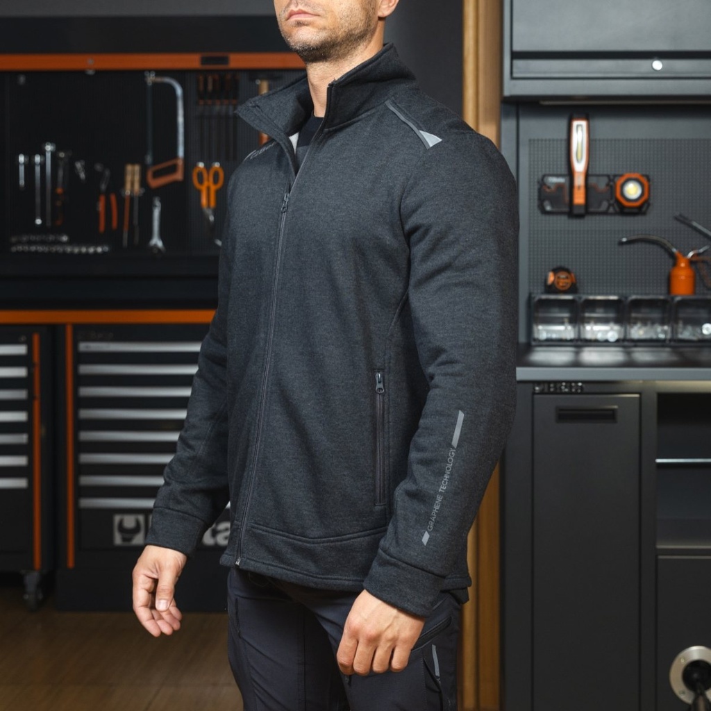 Felpa con zip lunga in graphene Beta 7644GG XXL