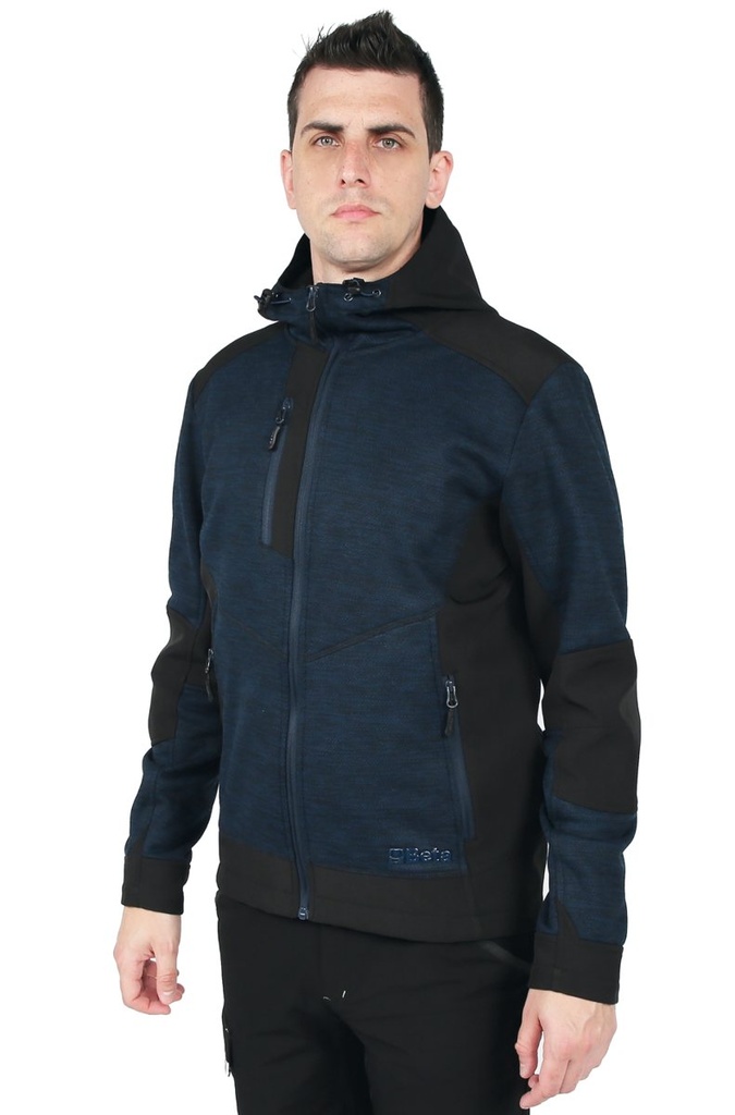 Felpa tecnica in pile con inserti in tessuto softshell Beta 7637B M