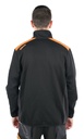 Felpa zip lunga, nera con inserti in grigio antracite Beta 7565NG L