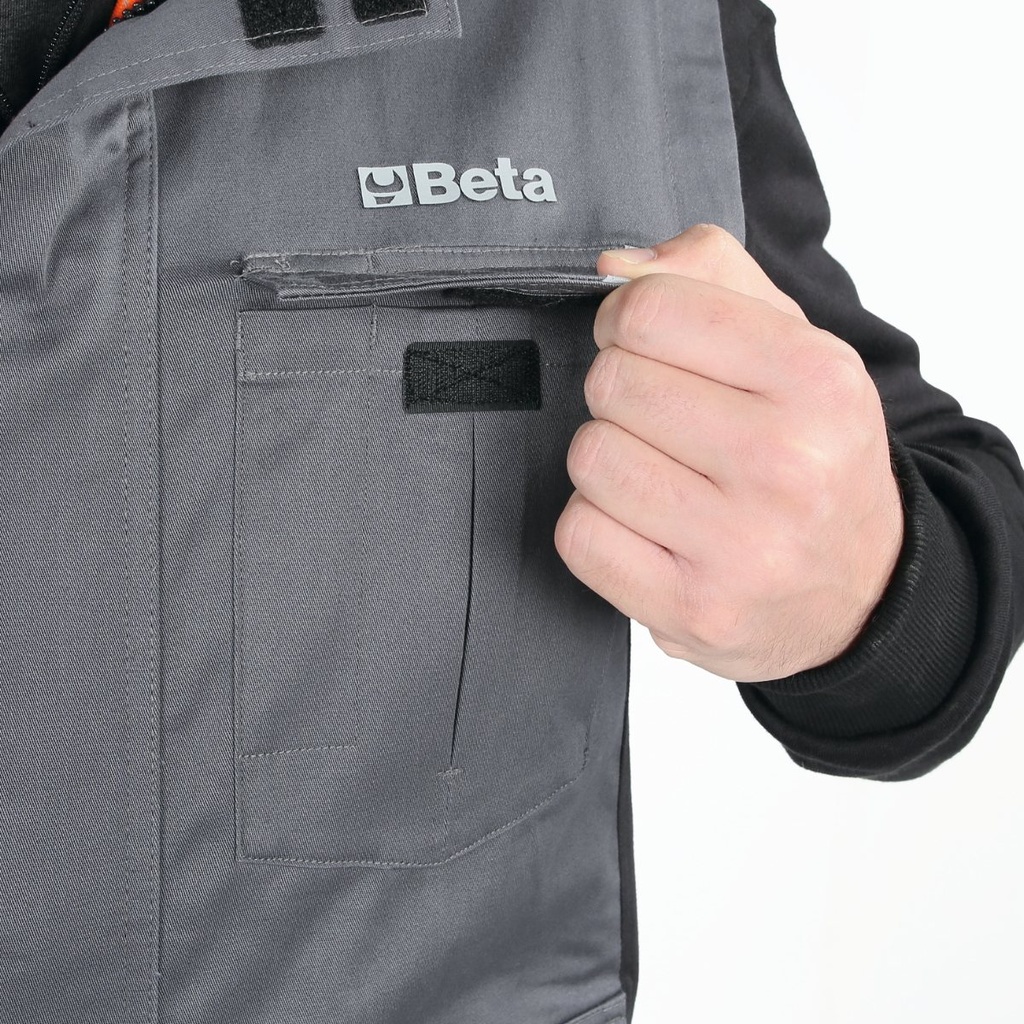 Gilet da lavoro grigio in 100% cotone, comodo e resistente Beta 7937MG S