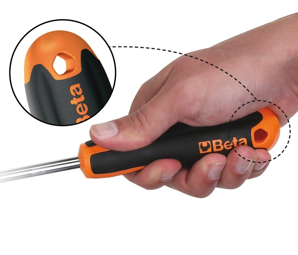 Giravite Evox per viti con impronta a croce Pozidriv®-Supadriv® cromati punta nera Beta 1209E/PZ 1
