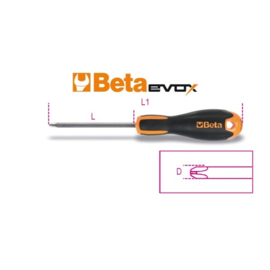 Giravite per viti con impronta a croce Phillips®, in acciaio inossidabile Beta 1202INOX-E 3X60