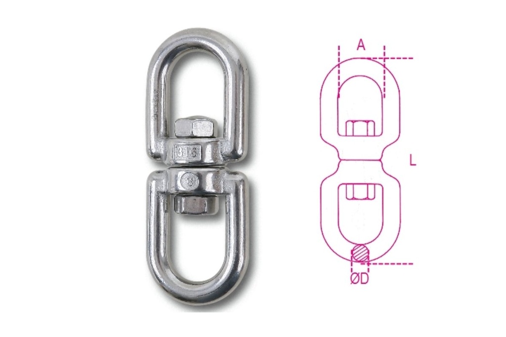Girelli a due occhi inox AISI 316 Beta 8272 8