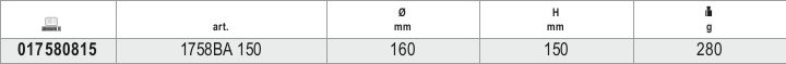 Tabella misure – Imbuto antiscintilla Beta 1758BA 150