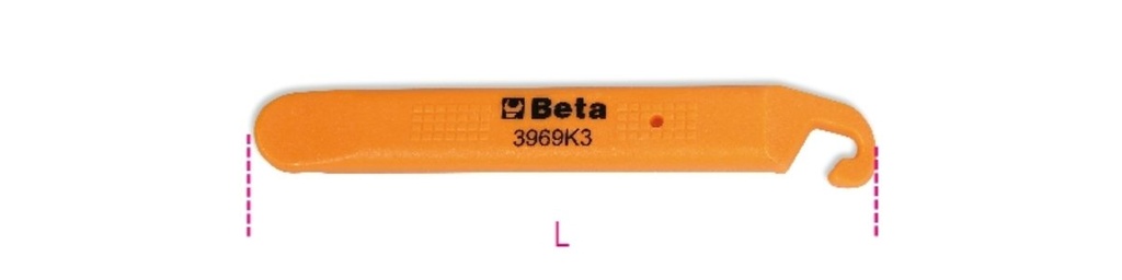 Kit di 3 levagomme,in plastica Beta 3969K3