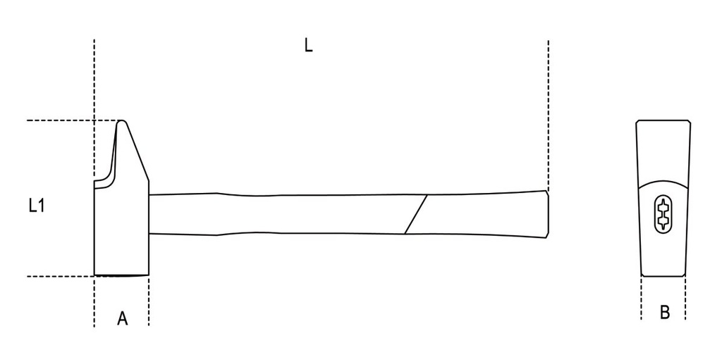 Martelli tipo francese per meccanici, manico in fibra Beta 1370FT 36