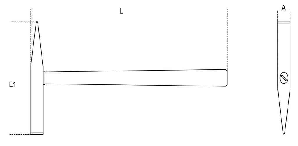 Martello scrostatore antiscintilla manico in legno Beta 1379BA