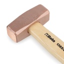 Mazzuole con testa in rame e manico in legno Beta 1385 400