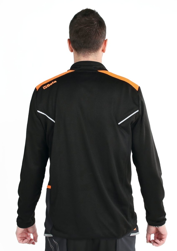 Micropile gird fleece con zip corta, nero Beta 7563N S