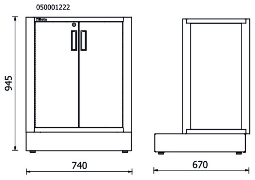 Modulo fisso con 2 antine per arredo officina RSC50 2.0 Beta RSC50 2.0 MA