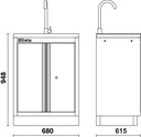 Modulo fisso con lavandino integrato per arredo officina C45PRO 2.0 Beta C45PRO 2.0 ML