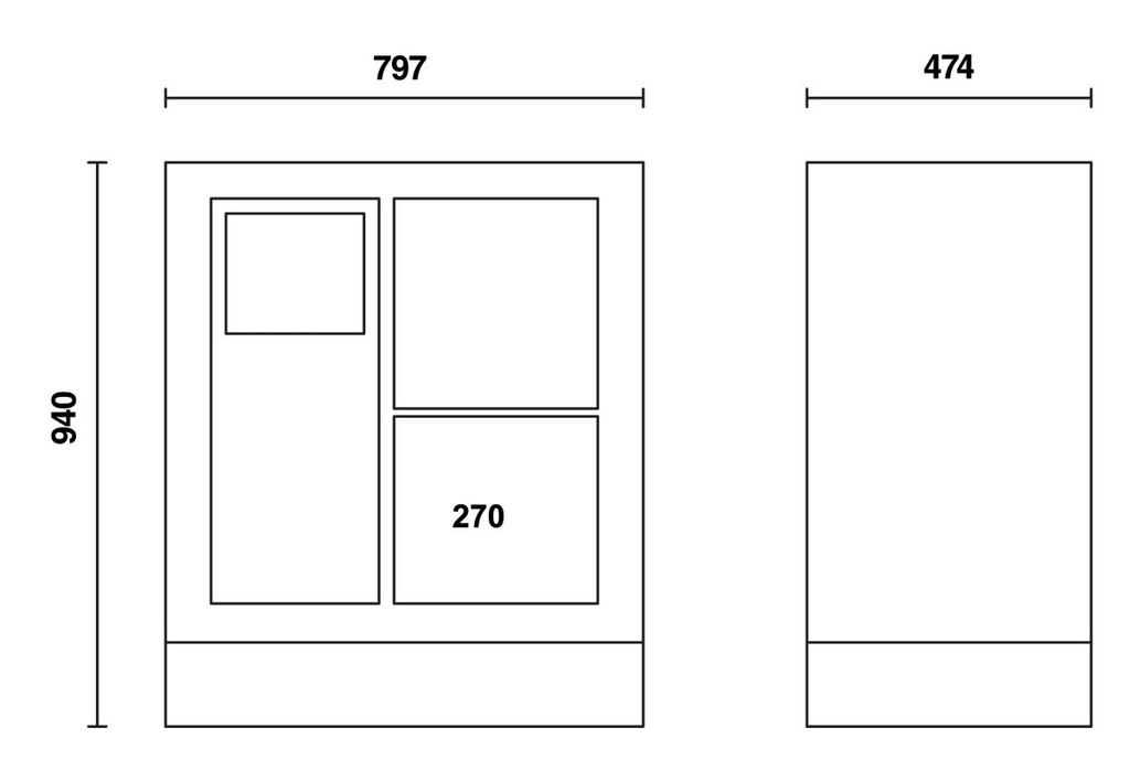 Modulo fisso di servizio per arredo officina Beta C55MS