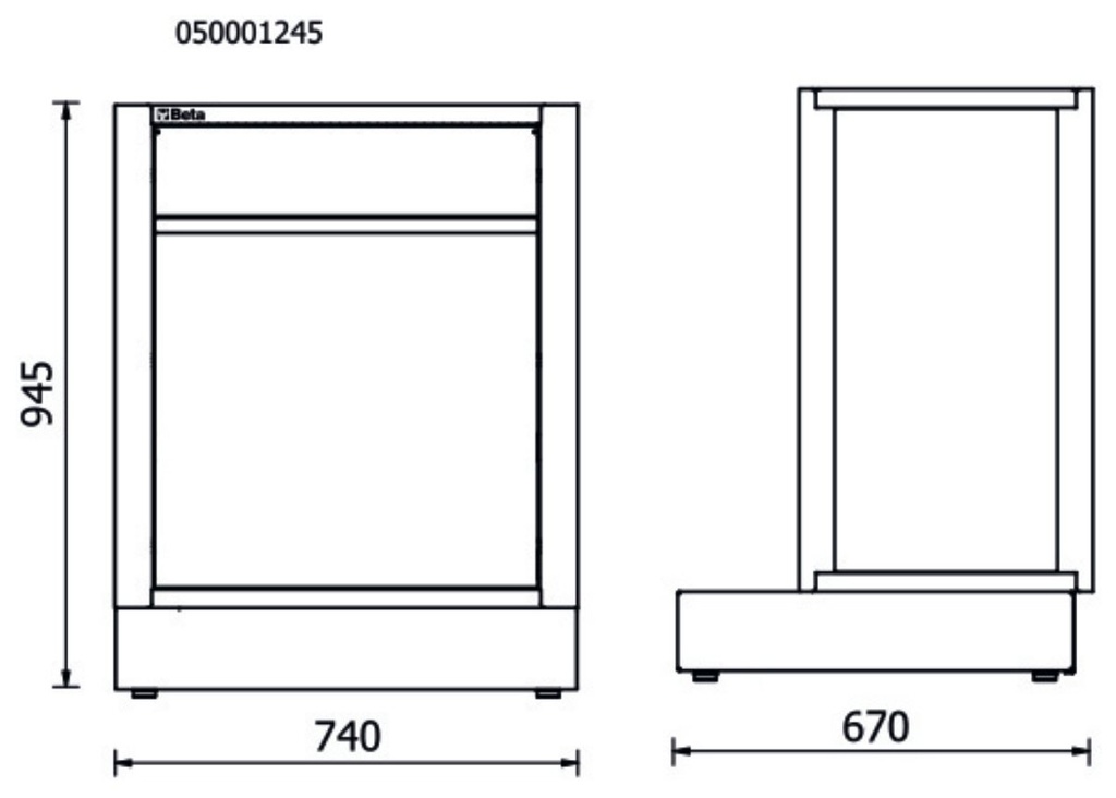 Modulo fisso per rifiuti differenziati per arredo officina RSC50 2.0 Beta RSC50 2.0 CS