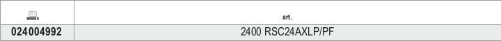 Tabella misure – Pannello forato con supporti Beta 2400 RSC24AXLP/PF