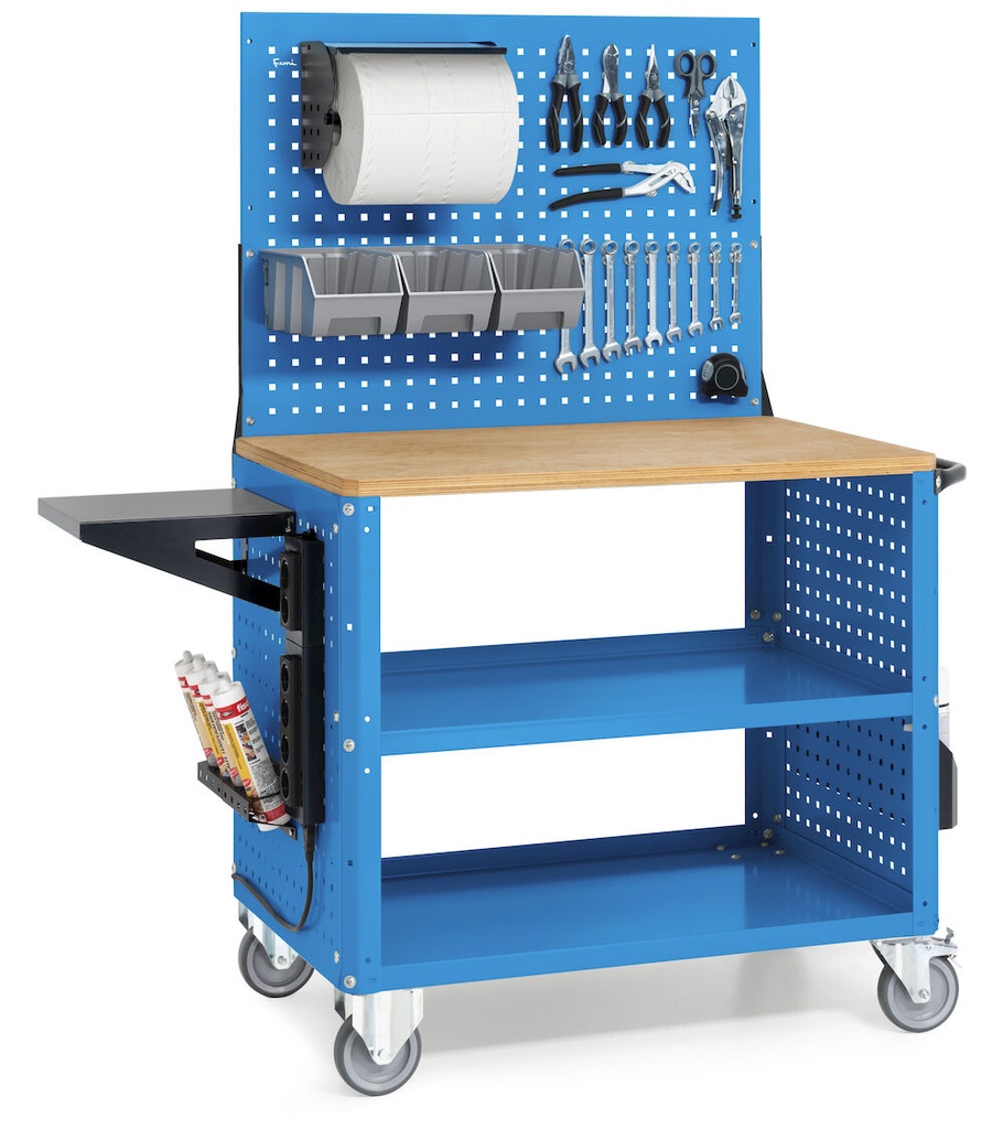 [CLEVER1028] Carrello smontato con ruote Clever – 1347 × 633 × 1538 mm, Blu (RAL 5012)