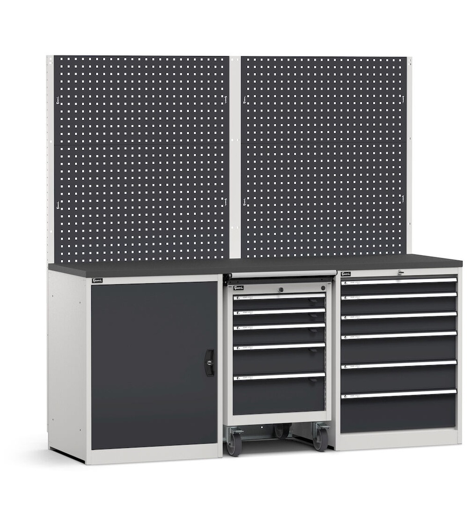 [GARAGE103] Composizione con parete attrezzata per arredo officina (cod. GARAGE103)
