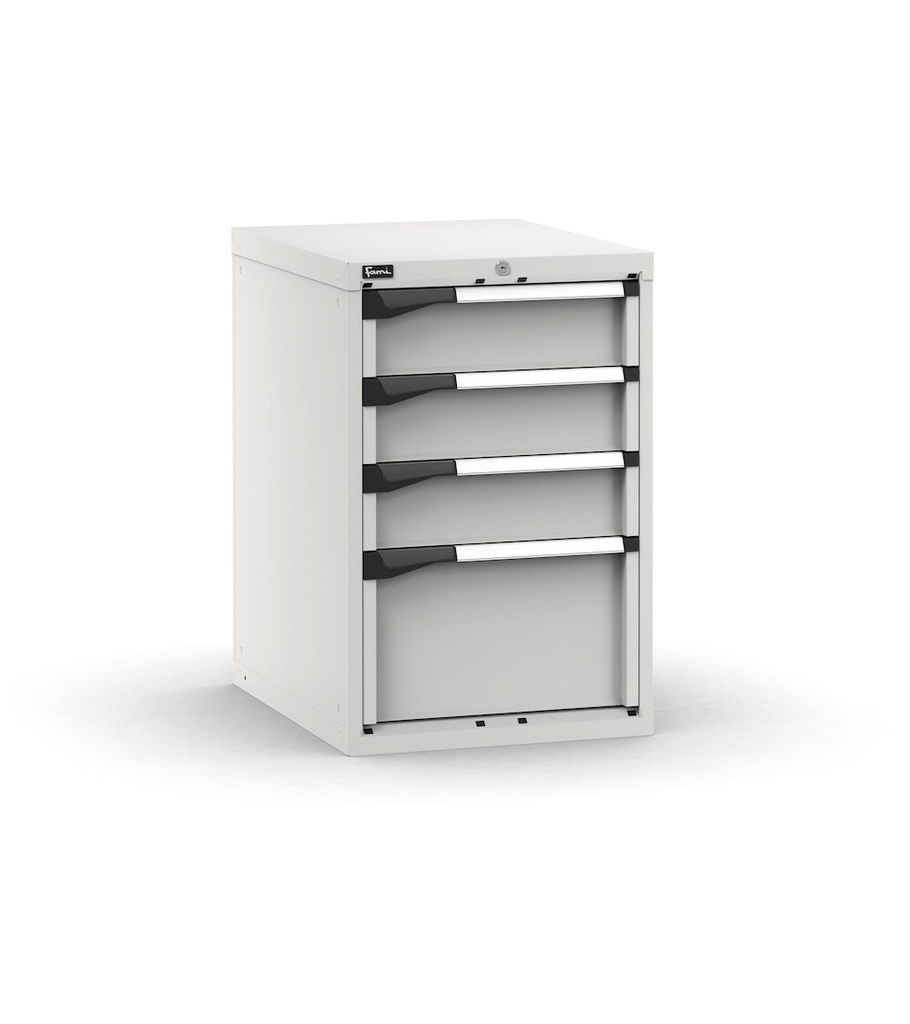 [M23A085C010AQ08] Cassettiera Master con 4 cassetti 3x150 1x300 – H 850 mm – Grigio chiaro (RAL 7035)