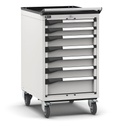 [M23R080C0106508] Armadio con ruote con 7 cassetti 2x75 4x100 1x150 Master – H 1022 mm – Grigio chiaro (RAL 7035)