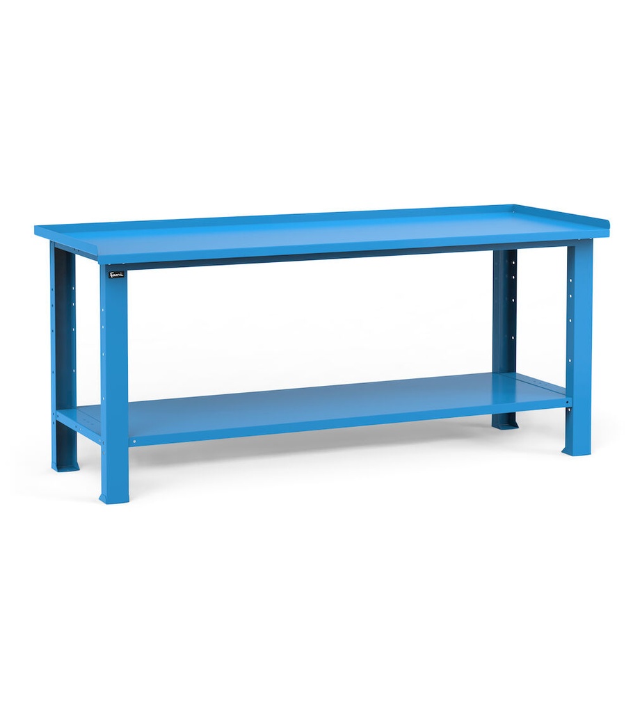 [FBG01S2000F0004] Banco smontato con piano in acciaio 2,5 mm Work – 2007 × 704 × 887 mm, Blu (RAL 5012)