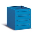 [FBG03S50C000304] Armadio L=500 mm con 4 cassetti H=105 mm Work Up – H 570 mm – Blu (RAL 5012)