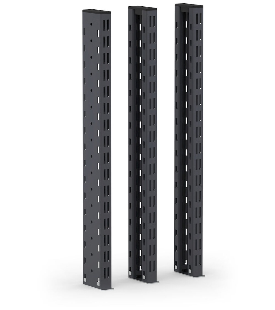 [FBL75302139] Kit 3 montanti biasolati Work Look – 30 × 80 × 639 mm, Grigio antracite (RAL 7016)