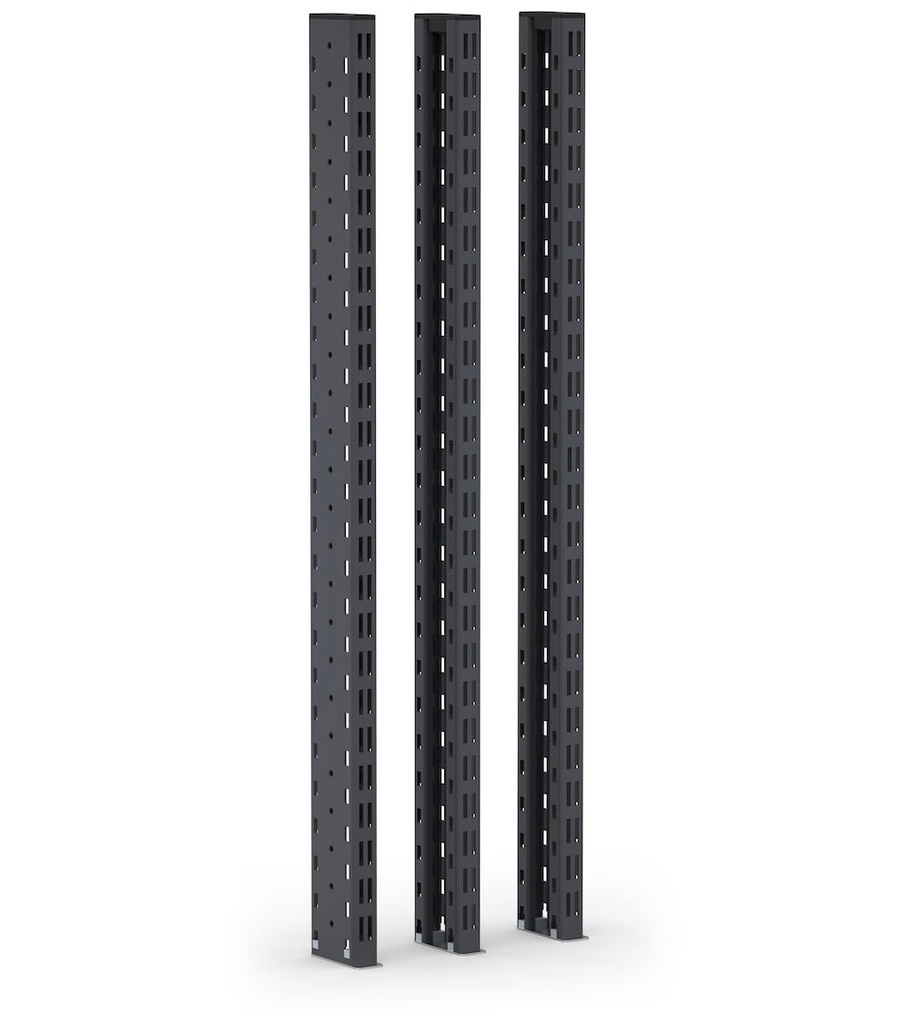 [FBL75352139] Kit 3 montanti biasolati Work Look – 30 × 80 × 943 mm, Grigio antracite (RAL 7016)