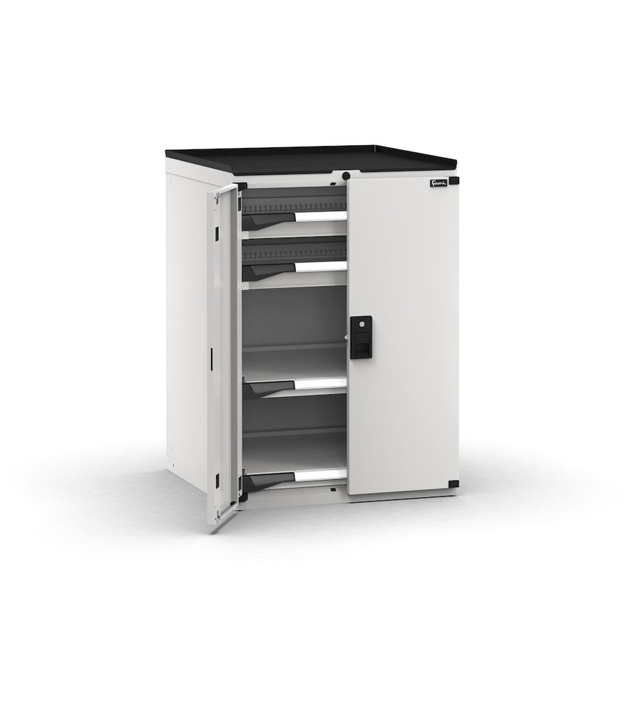 [M33A100C010LJ08] Cassettiera Master con porte con 2 cassetti 2x75 2xPE – H 1022 mm – Flessibile – fino a 100 kg, Grigio chiaro (RAL 7035)