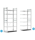 [ST1056] Scaffale aggiuntivo per contenitori a bocca di lupo mis.4A5, 6 ripiani, L1028 x P521 x 2016 mm