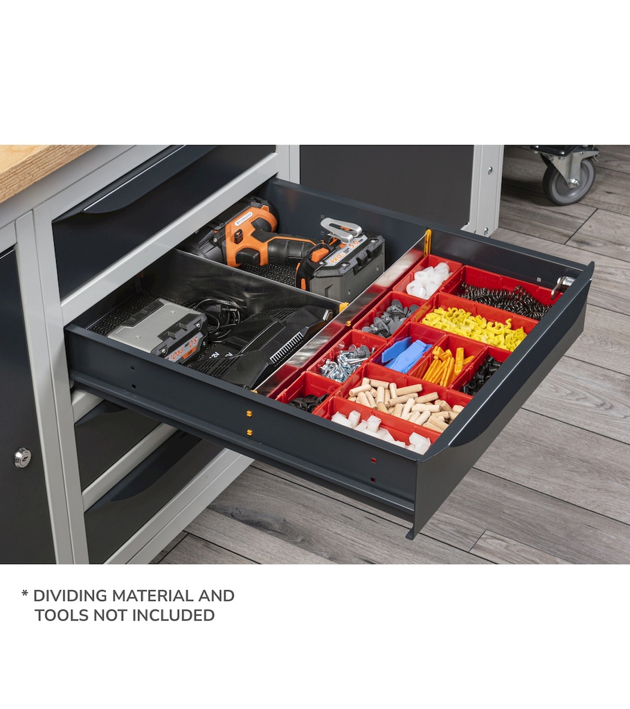 [WORK1542] Banco da officina con 1 cassetto, 150 cm, Blu
