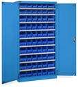 [PERFOM14064] Armadio con porte a battente con 60 contenitori RK Box Air Perfom – H 2000 mm – Blu (RAL 5012)