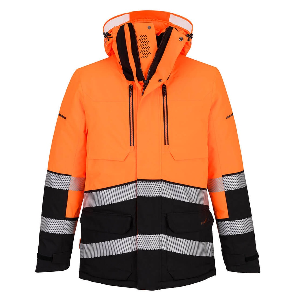 Giacca invernale Parka EV4 Expedition  Hi-Vis – Arancione/nero