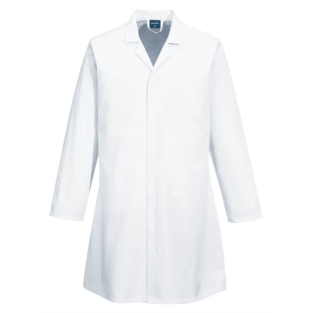 Food Industry No Pocket Coat – Bianco