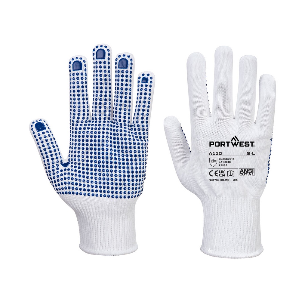 Guanti Polka Dot – Bianco/blu