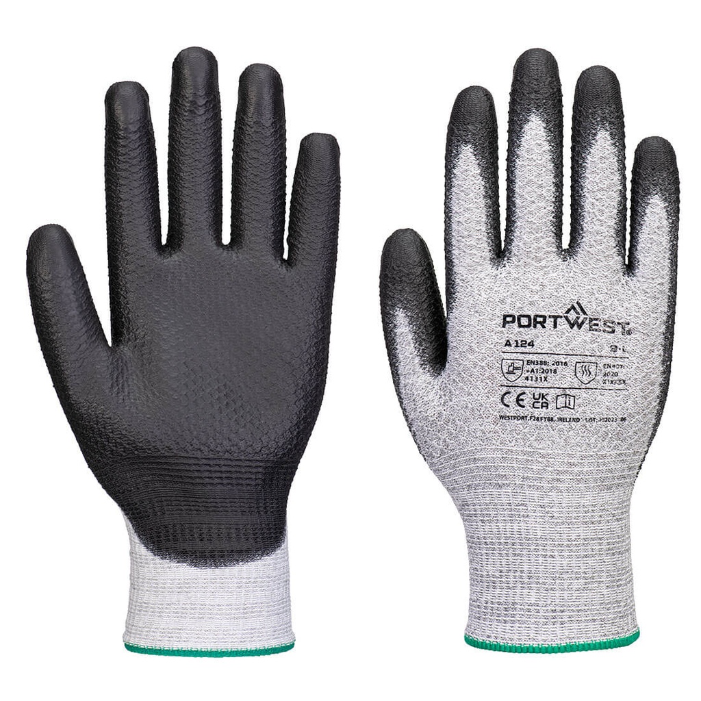 Guanto Grip 13 in PU Diamond Knit (Pk12) – Grigio/nero