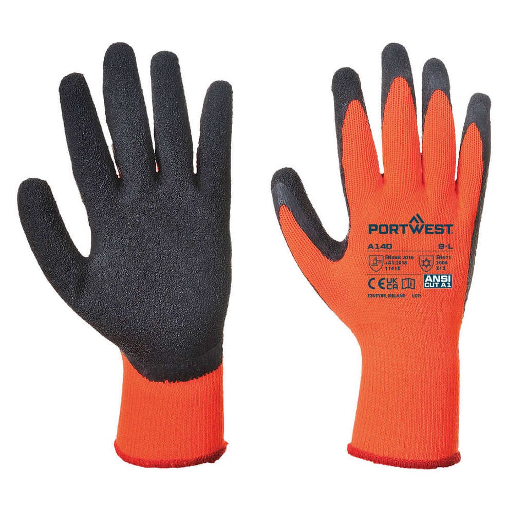 Guanto Grip termico – Arancione/nero (ORB)