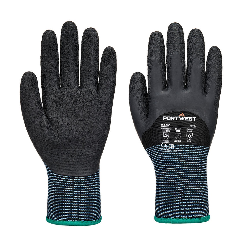 Cold 13 Latex Crinkle 3/4 Dipped Glove – Nero (K8R)