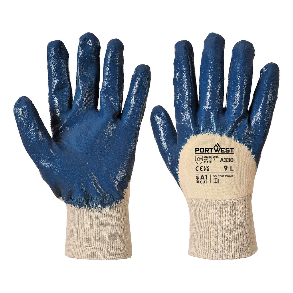 Guanti in Nitrile con polso in maglia – Blu navy (NAR)