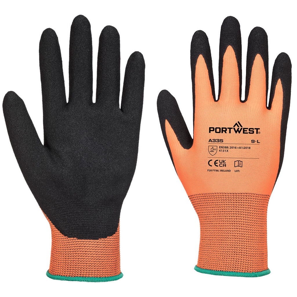 Dermi-Grip NPR15 Nitrile Sandy – Arancione/nero (O8R)