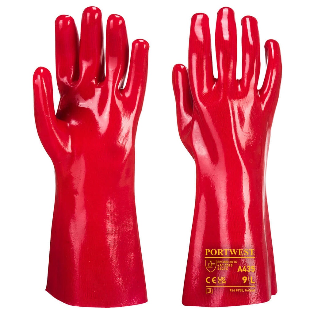 Guanti in PVC 35cm – Rosso