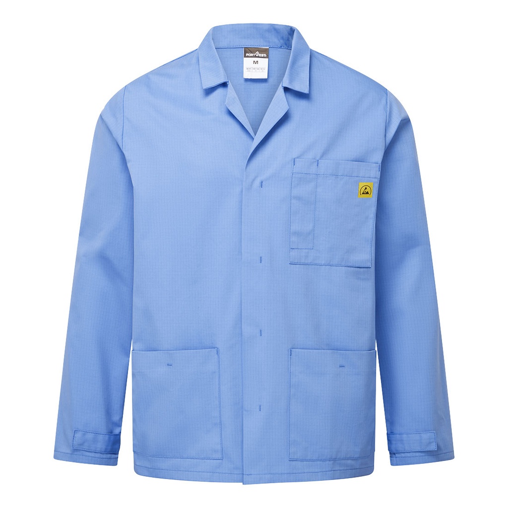 Giacca da laboratorio antistatica ESD – Blu hamilton