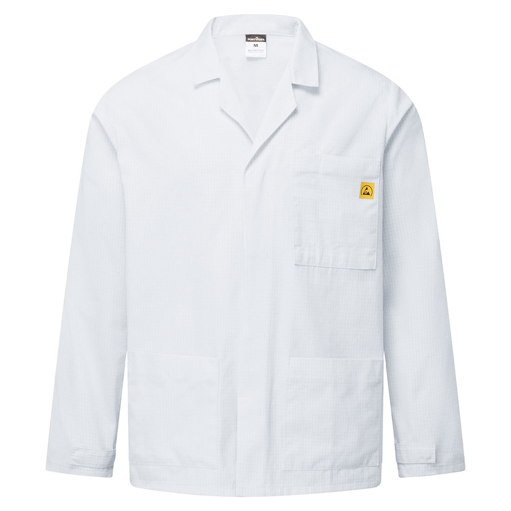 Giacca da laboratorio antistatica ESD – Bianco