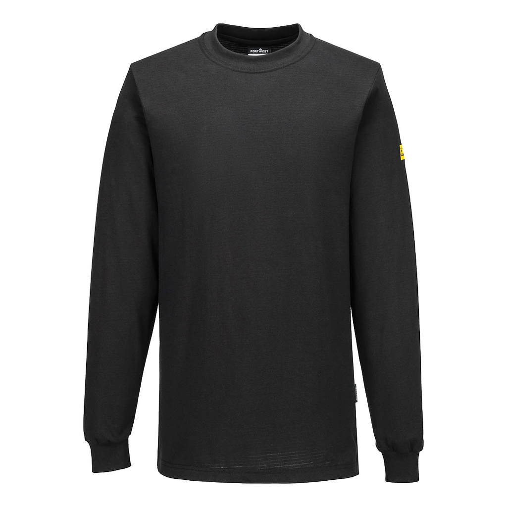 T-shirt manica lunga antistatica ESD – Nero