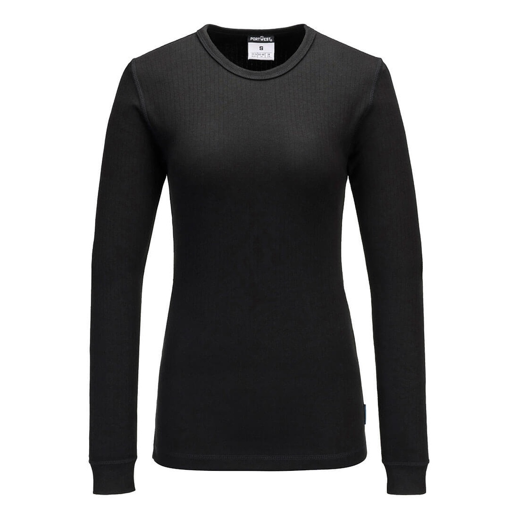 T-Shirt termica da donna a maniche lunghe – Nero